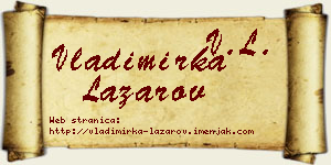 Vladimirka Lazarov vizit kartica